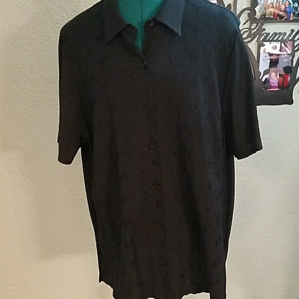 Nice black button down top